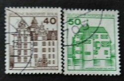 BB614-5Ap / Németország - Berlin 1980 Várak és kastélyok bélyegsor pecsételt
