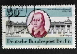 BB639p / Németország - Berlin 1981 Karl Philipp von Gontard építész bélyeg pecsételt