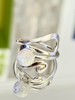 Mesés Art-deco stílusú ezüst gyűrű