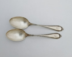2 American sterling silver teaspoons, spoons