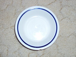 Retro lowland porcelain factory kitchen small compote plate with blue border 1 piece from the 1960s-1980s