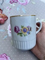 Old mug with a floral skirt - zsolnay