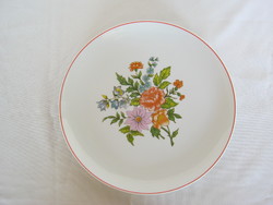 Hollóháza porcelain wall bowl decorative plate with flowers