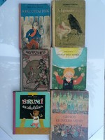 Old rare story books by Tolstoy (1960s), Grimm (1961s), Ferenc Móra (illustrated by Károly Reich (1960s)