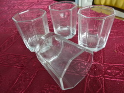 Hexagonal brandy cup, four pieces for sale, height 5 cm. He has.
