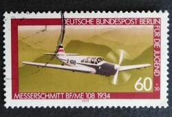 BB594p / Németország - Berlin 1979 Ifjúságért : Repülők bélyegsor 60+30 Pf.  értéke pecsételt