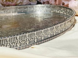Antique sheffield silver plated tray..