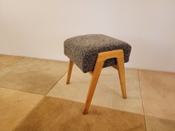 Retro upholstered seat mid century pouf small chair