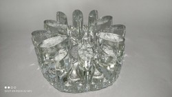 Large size design glass crystal candle holder warming candle holder warming dish coaster heavy