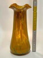 Czech honey yellow glass vase (3043)