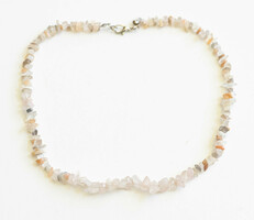 Quartz clip - mineral necklace, semi-precious stone jewelry