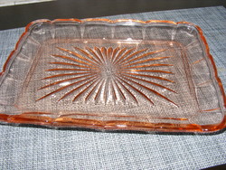 Old glass bowl, tray, cake, glass object