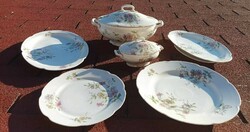 Antique floral pattern tableware pieces