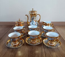 Old Hólloháza Saxon endre porcelain coffee set
