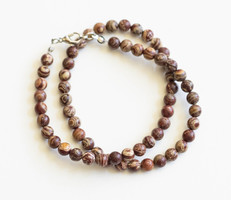 Jasper agate / sea-grain stone? String of pearls - mineral necklace, semi-precious stone jewelry