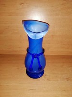 Muranoi kék üveg váza - 19 cm magas