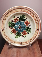 Antique wall plate with floral pattern, decorative plate v.
