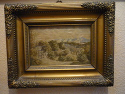 Antique French silk tapestry landscape 2405 13