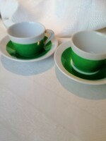 Hollóházi zöld fehér káves csésze gyönyörű