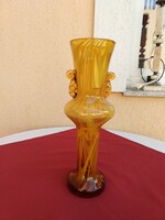 Large amber Murano vase. 37 Cm,,,perfect..