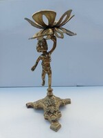 Figurative candle holder/candle holder with copper putty