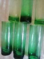 Green glass 17 cm beautiful 6 pieces