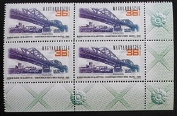 S4624jasn / 2001 mária valéria bridge stamp lower right arched corner 4 postal clear