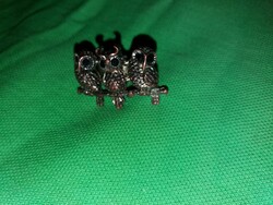 Retro copper ring with owl and bird jewelry in good condition as shown in the pictures