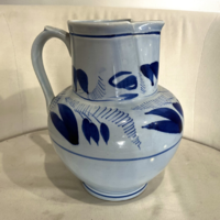 Antique blue Zsolnay jug, perfect!