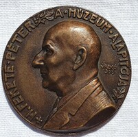 H. Fekete Péter - A múzeum alapítója. Solymári Valkó László (1909-1984) 1958 - plakett