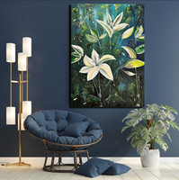 JMModernAbstract: Jungle Lily 100x70 cm-es kortárs akril festmény