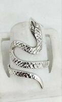 Ezüst kígyó gyűrű, állítható méret, 925 ezüst új ékszer
