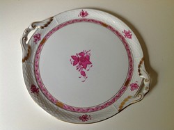 Appony purple cake plate from Herend - flawless