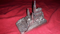 Antique Lourdes Basilica of the Immaculate Conception metal pewter souvenir/pilgrimage statue 8 cm according to pictures
