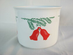 Zsolnay porcelain bowl with pine branch bell decor