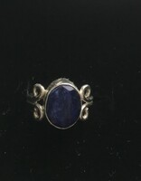 Silver ring with sapphire stones