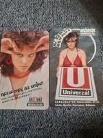 Card calendar universal store 1986