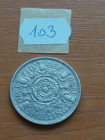 English England 2 shillings 1966 ii. Erzsébet, copper-nickel 103