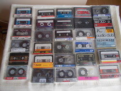 Cassette tapes with music from the 70s and 80s