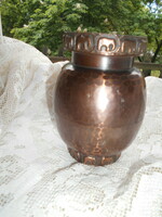 Bronze vase with tevan margit style decoration -- 70s