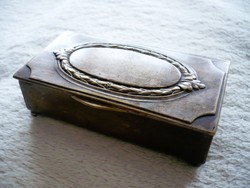 Old marked silver-plated stamp box