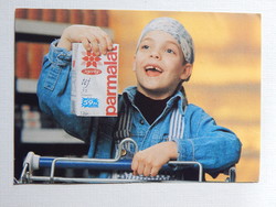 Postcard - parmalat milk advertisement, on thin paper