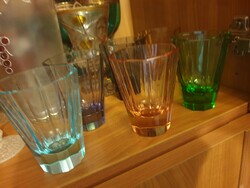 6db Moser jellegű  uveg pohár