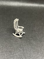Silver miniature rocking chair