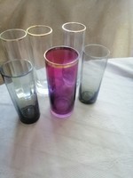 6 different retro colored cups