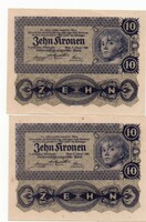 10 Korona 1922 Austria 2 serial number trackers