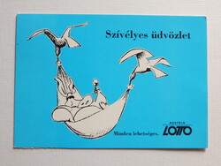 Postcard - 1995. Humorous advertisement, Austrian lottery
