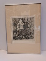 Rare!! The engraving entitled Original Tailor Vladimir's War was judged by the Etching Gallery Company