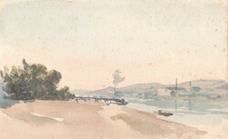 Rauscher Lajos (1845 - 1914) - 10 x 20 cm akvarell, papír