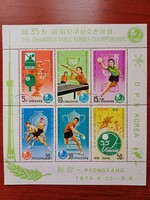 North Korean Table Tennis World Cup mi 1828-33 2 €